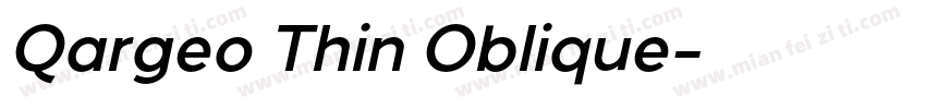 Qargeo Thin Oblique字体转换